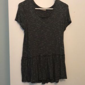Final Touch Tops - Black striped large EIKOSI by Final Touch peplum Final Touch Tops - Black striped large EIKOSI by Final Touch peplum